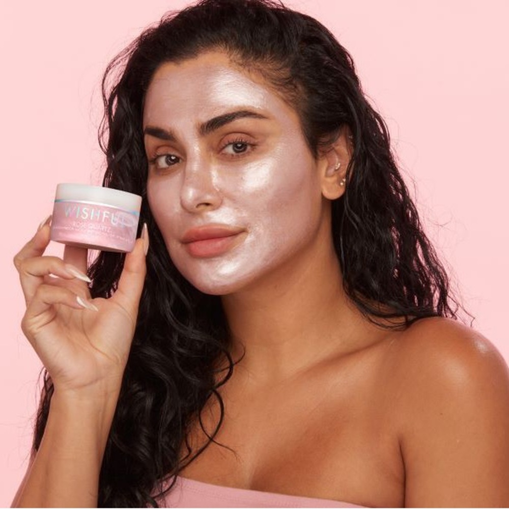 huda beauty rose quartz face mask